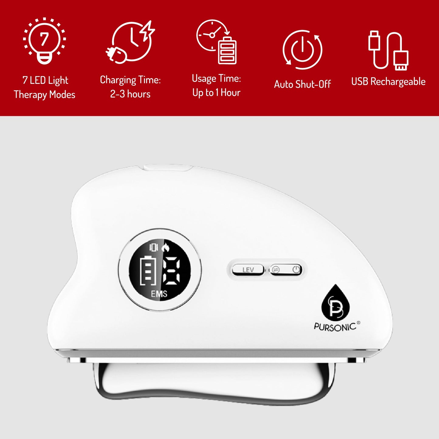 Pursonic LED Rejuvenation Duo: Eye Mask & 7-in-1 Light Therapy Device