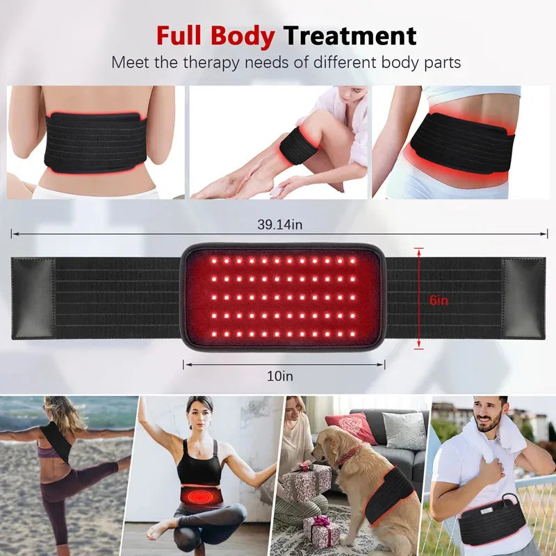 NNEOBA Infrared LED Red Light Therapy Belt Black