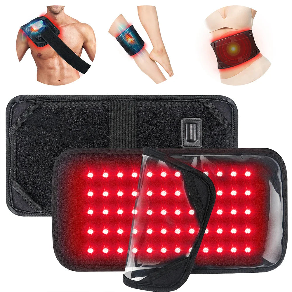NNEOBA 60-LED Red Infrared Light Therapy Belt Black